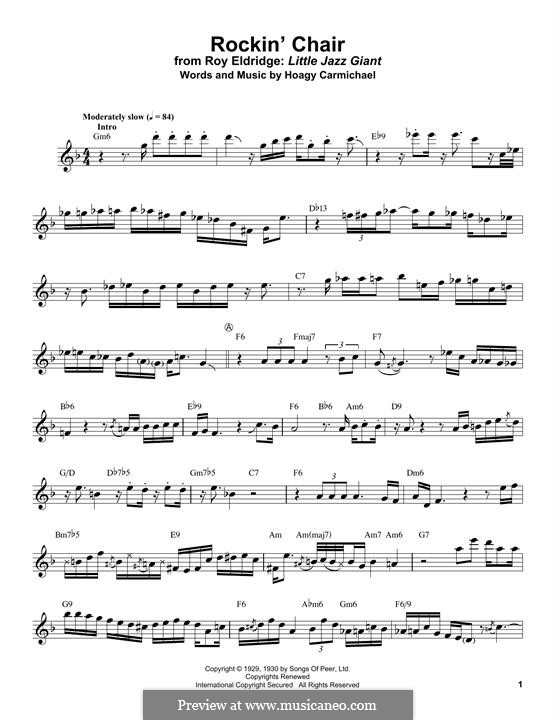 Rockin' Chair by H. Carmichael sheet music on MusicaNeo