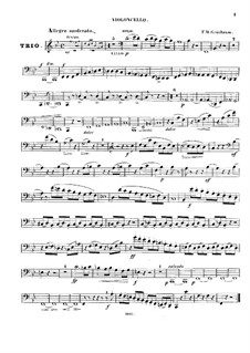 Easy Piano Trio in B Flat Major: Cello part by W. Grünbaum