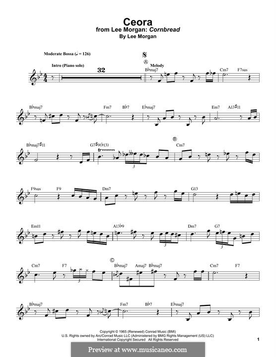 Ceora: For trumpet by Lee Morgan