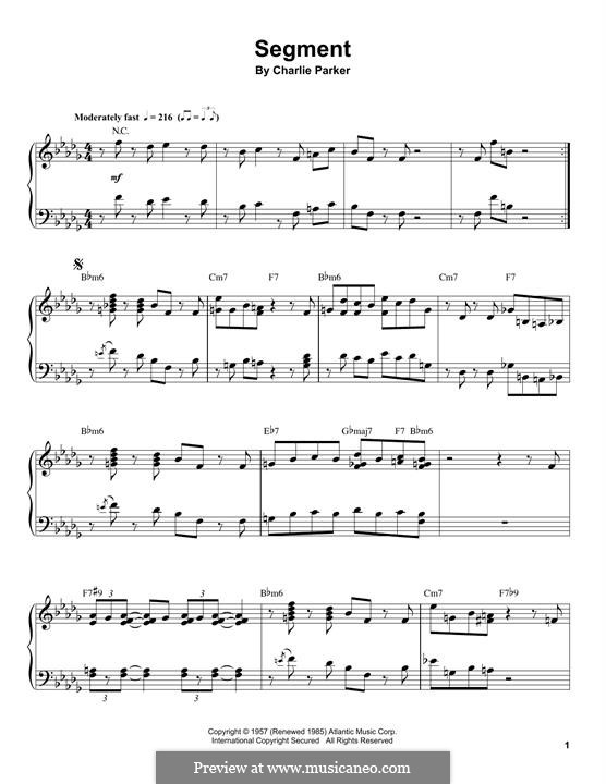 Segment: For piano by Charlie Parker