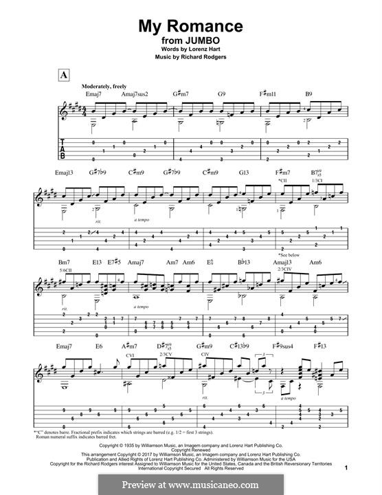 My Romance: For guitar with tab by Richard Rodgers