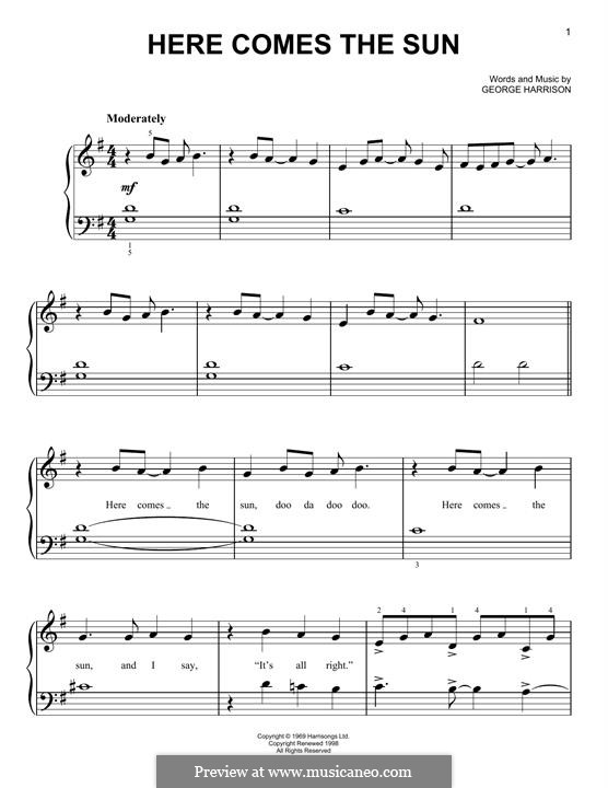 Here Comes The Sun The Beatles Chords / The Beatles Here Comes The Sun