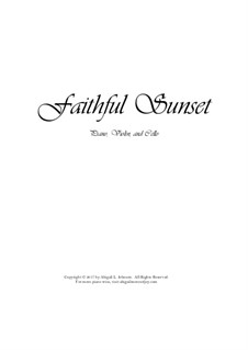 Faithful Sunset (Piano Trio): Faithful Sunset (Piano Trio) by Abigail Johnson