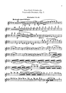 The Voyevoda, TH 1 Op.3: Overture – clarinets parts by Pyotr Tchaikovsky