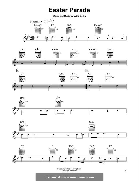 Easter Parade by I. Berlin - sheet music on MusicaNeo