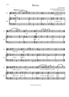 Rêvé-je: For viola and harp by Gabriel Bataille