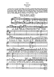 Fragments: Act III, for soloists, choir and piano by Giuseppe Verdi