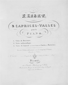 Trois Caprices-Valses, S.214: Complete set by Franz Liszt