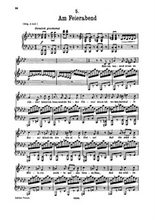 No.5 Am Feierabend (Rest at the End of the Day): For voice and piano by Franz Schubert