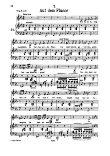 No.7 Auf dem Flusse (On the Stream): For voice and piano by Franz Schubert