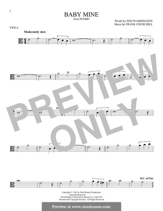 Baby Mine (from Walt Disney's Dumbo): For viola by Frank Churchill