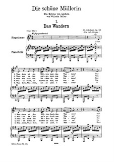 No.1 Das Wandern (Wandering): For voice and piano by Franz Schubert