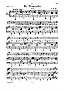 Der Musensohn (The Son of the Muses), D.764 Op.92 No.1: For voice and piano by Franz Schubert