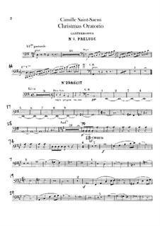 Oratorio de Noël (Christmas Oratorio), Op.12: Double bass part by Camille Saint-Saëns