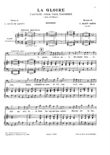 La gloire (Glory), Op.131: La gloire (Glory) by Camille Saint-Saëns