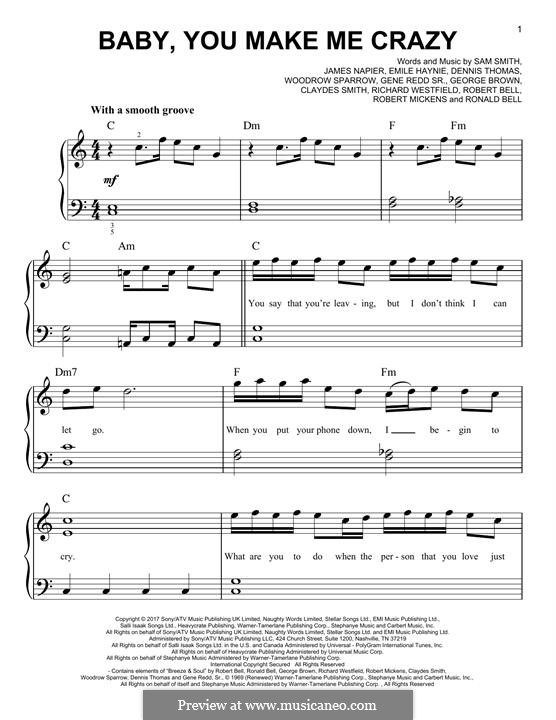 Baby, You Make Me Crazy by C. Smith, D. Thomas, E. Haynie, G. Brown, R
