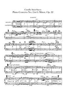 Concerto for Piano and Orchestra No.2 in G Minor, Op.22: Bassoons I, II parts by Camille Saint-Saëns