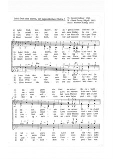Lobt froh den Herren, ihr jugendlichen Chöre: Lobt froh den Herren, ihr jugendlichen Chöre, Op.15.1 by folklore