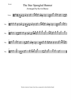 Instrumental version (one instrument): For viola by John Stafford Smith