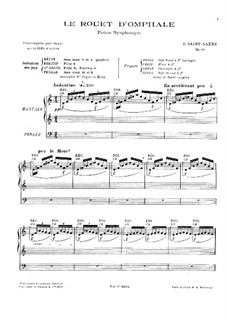 Le rouet d'Omphale, Op.31: For organ by Camille Saint-Saëns