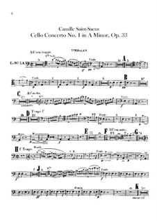 Concerto for Cello and Orchestra No.1 in A Minor, Op.33 by C. Saint ...