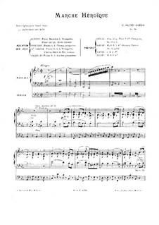 Heroic March, Op.34: For organ by Camille Saint-Saëns