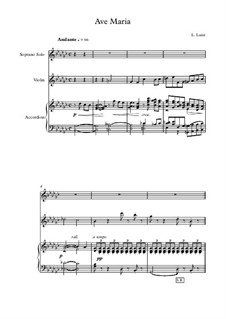 Ave Maria: For soprano, violin and accordion by Luigi Luzzi