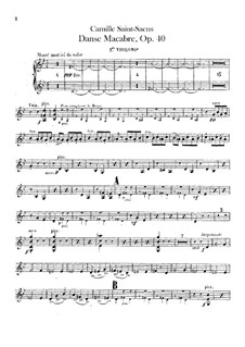 Danse macabre (The Dance of Death), Op.40: Violins II parts by Camille Saint-Saëns