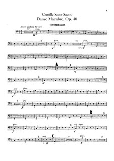 Danse macabre (The Dance of Death), Op.40: Double bass part by Camille Saint-Saëns