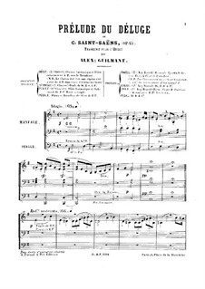 Le déluge (The Flood), Op.45: For organ by Camille Saint-Saëns