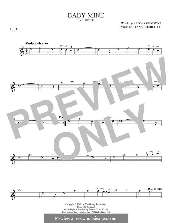 Baby Mine (from Walt Disney's Dumbo): For flute by Frank Churchill