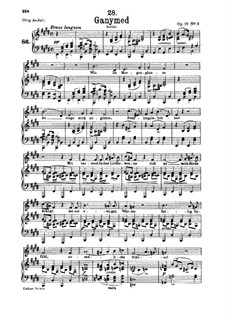 Ganymede, D.544 Op.19 No.3: For low voice and piano by Franz Schubert