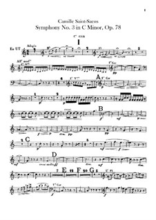 Symphony No.3 in C Minor 'Organ Symphony', Op.78: Horn I, II parts by Camille Saint-Saëns