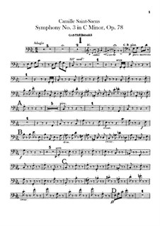 Symphony No.3 in C Minor 'Organ Symphony', Op.78: Double basses part by Camille Saint-Saëns