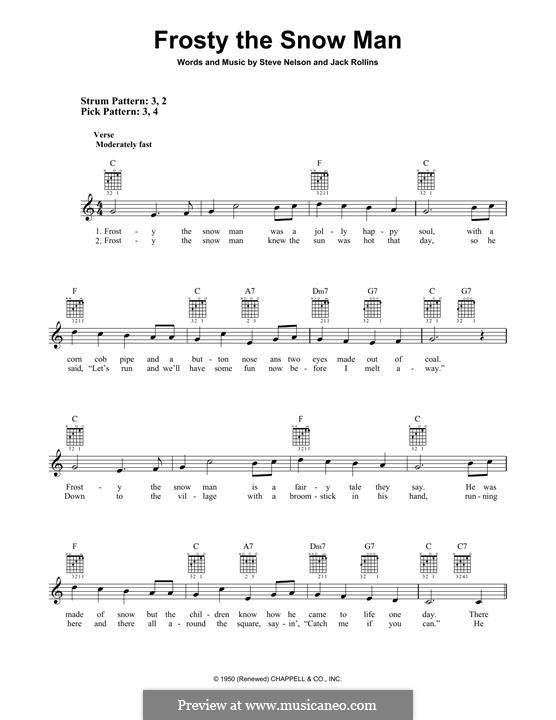 Frosty the Snow Man: For guitar with tab by Jack Rollins, Steve Nelson