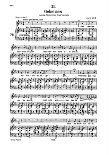 Geheimes (A Secret), D.719 Op.14 No.2: For low voice and piano by Franz Schubert