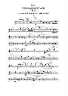 Trio for Flute, Clarinet and Piano: Flute part by Miroslav Wolynskij