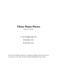 Three Piano Pieces: Three Piano Pieces by Carson Cooman