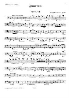 String Quartet No.2 in D Major, Op.120: Cello part by Philipp Scharwenka