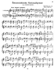 Austrian National Hymn, Hob.XXVIa/43: For two guitars by Joseph Haydn