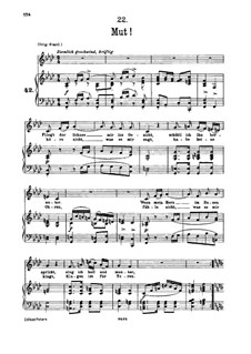 No.22 Mut (Courage): For low voice and piano by Franz Schubert