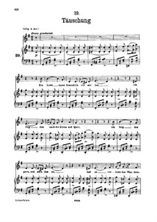 No.19 Täuschung (The Deception): For low voice and piano by Franz Schubert