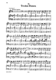 No.18 Trockne Blumen (Withered Flowers): For low voice and piano by Franz Schubert