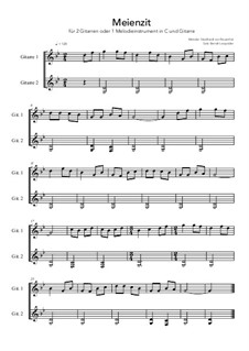 Meienzit: For 2 guitars or 1 melody instrument and guitar (g minor) by Neidhardt von Reuenthal