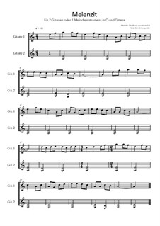 Meienzit: For 2 guitars or 1 melody instrument and guitar (a minor) by Neidhardt von Reuenthal