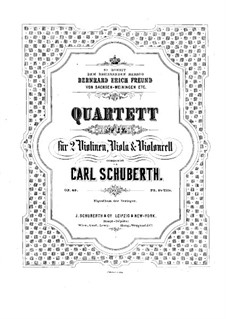 String Quartet No.4 in A Minor, Op.40: Violin II part by Carl Schuberth