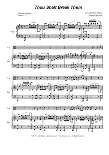 No.43 Thou shalt break them: For viola and piano by Georg Friedrich Händel