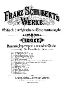 Fantasia for Piano in C Major 'Wanderer', D.760 Op.15: For a single performer by Franz Schubert