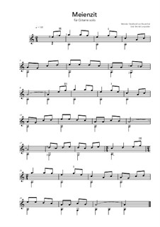 Meienzit: For guitar solo (a minor) by Neidhardt von Reuenthal