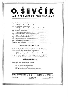 School of Bowing Technique for Violin, Op.2: Book I by Otakar Ševčík